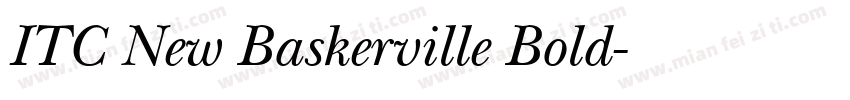 ITC New Baskerville Bold字体转换